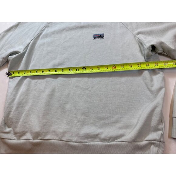 Patagonia Logo Crewneck Sweatshirt Large Sage Green Organic Cotton (bin GG158) - Picture 6 of 7